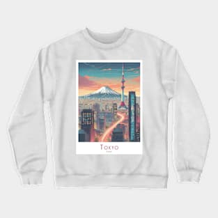 Japan - Tokyo Skyline Sunset Crewneck Sweatshirt